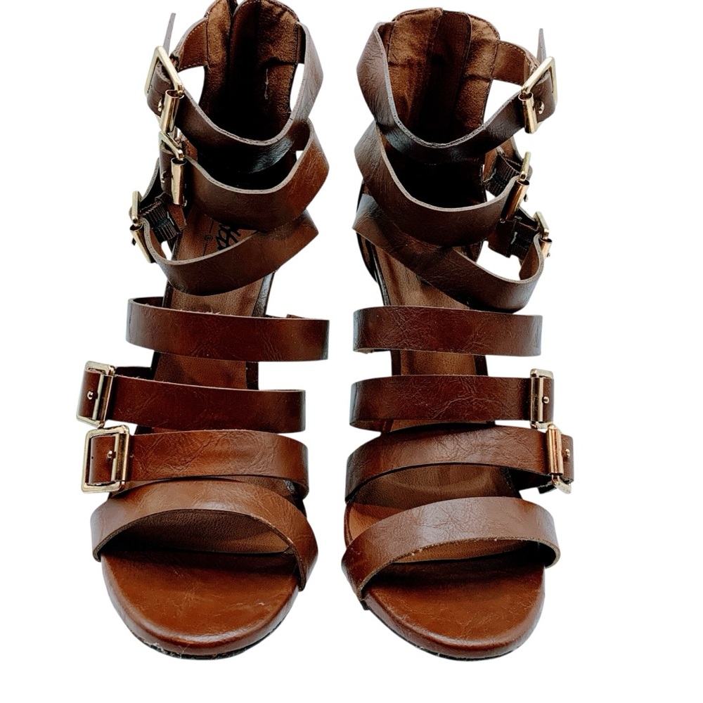 New! Brown Strappy Sandals